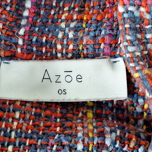 Azoe Multicolor Space Dye Southwestern Wide Kimono Sleeves Textured Jacket O/S - Picture 9 of 10